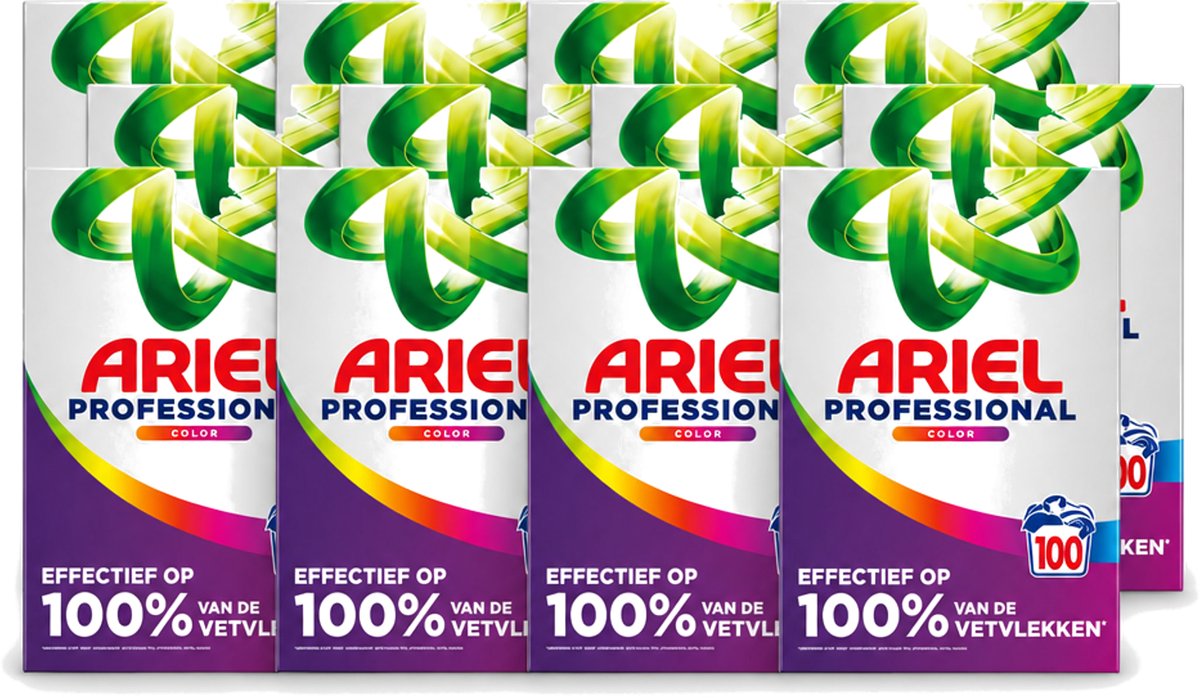 12 x Ariel – Waspoeder – Professional Color – 100 wasbeurten - 5,5 kg - Voordeelverpakking - 12 stuks