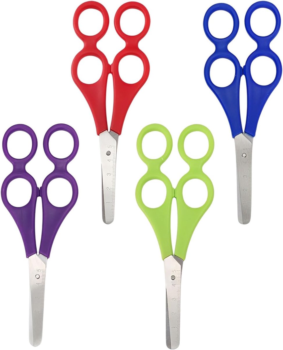 4 Pcs Therapist Scissors, Leather Scissors, Double Handle Therapist Scissors, Mother Child Scissors with Double - ShopVlot