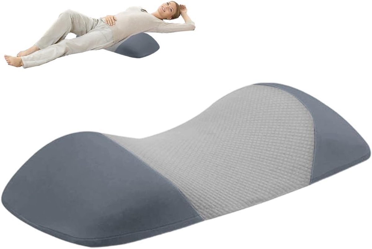 Foam lendenkussen, ergonomisch rugsteunkussen tegen rugpijn voor kantoor, auto en thuis (zwart)