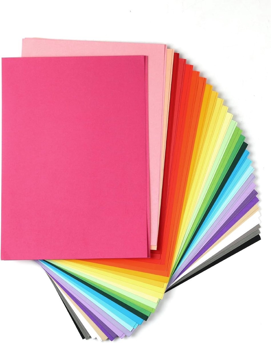 A4, kleurrijk, 230 g/m², 60 vellen knutselkarton in 30 kleuren, stevig karton om te knutselen, voor kaarten, uitnodigingen, scrapbooking en doe-het-zelf, ideaal voor school, kantoor en