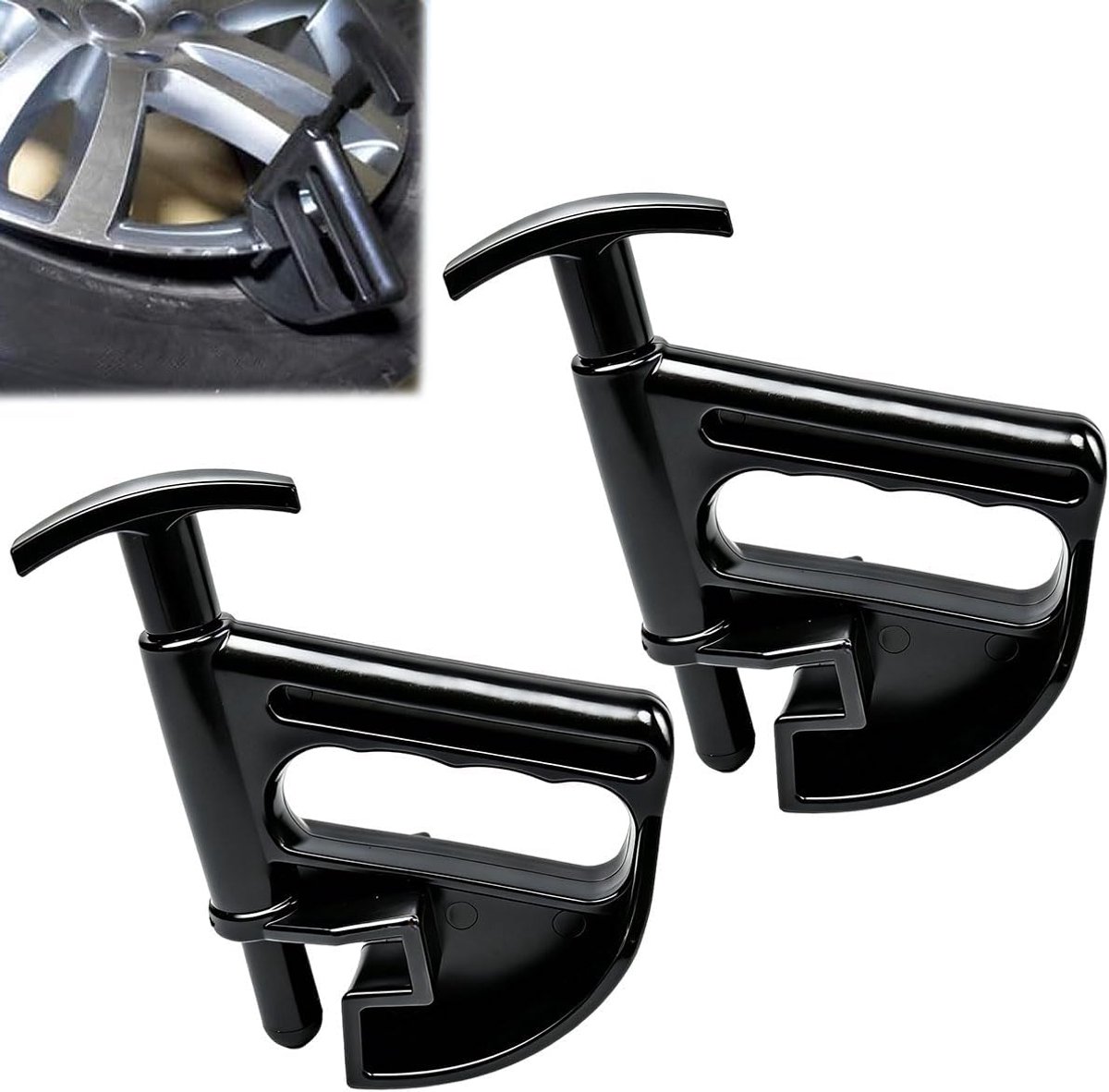 Bandenspanner, 2 stuks, bandenspanner, bandenspanner, bandenmontage, hulpgereedschap, bandenwulstklem, wulstladerdrukker voor de meeste velgen, gereedschap, banden montagemachine