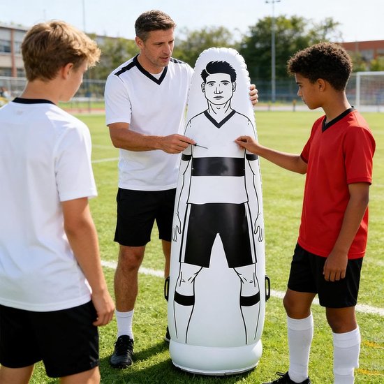63/69/80 inch, doelman verdediger training, opblaasbaar PVC | trap verdedigingsmuur, rollende training mannequin | Draagbaar behendigheidsoefening, enthousiastelingen, beginners — afbeelding 2
