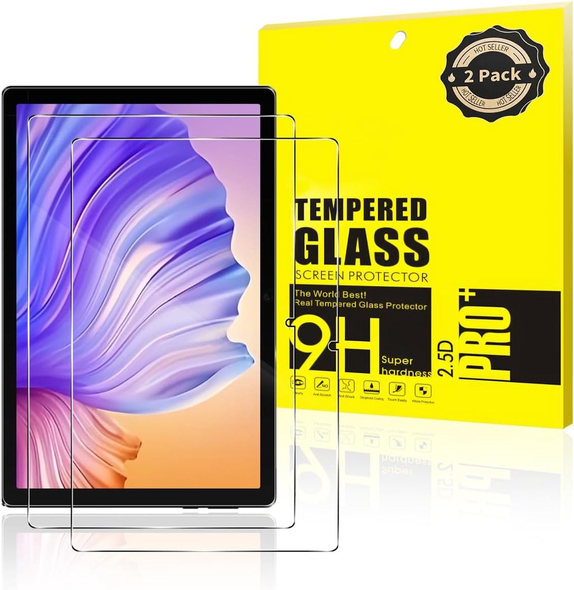 2 stuks displaybeschermfolie voor Teclast P50T 11 inch 2026, gehard glas 9H, krasbestendig, ultraheldere beschermfolie