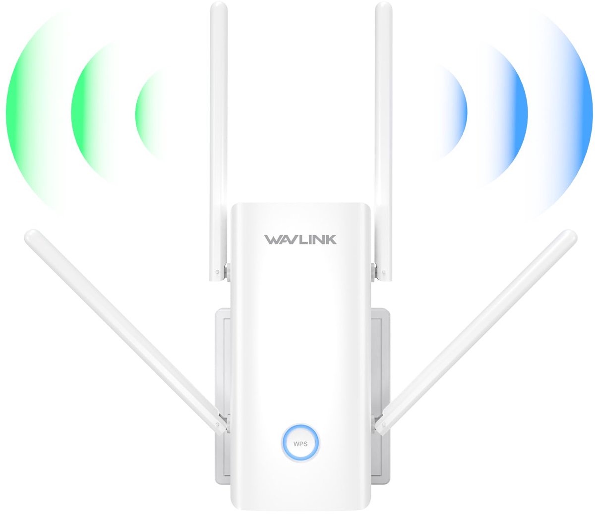 Wifi Versterker - AX3000 WiFi 6 Repeater met Gigabit Poort, 4 Antennes en Mesh/AP-Modus