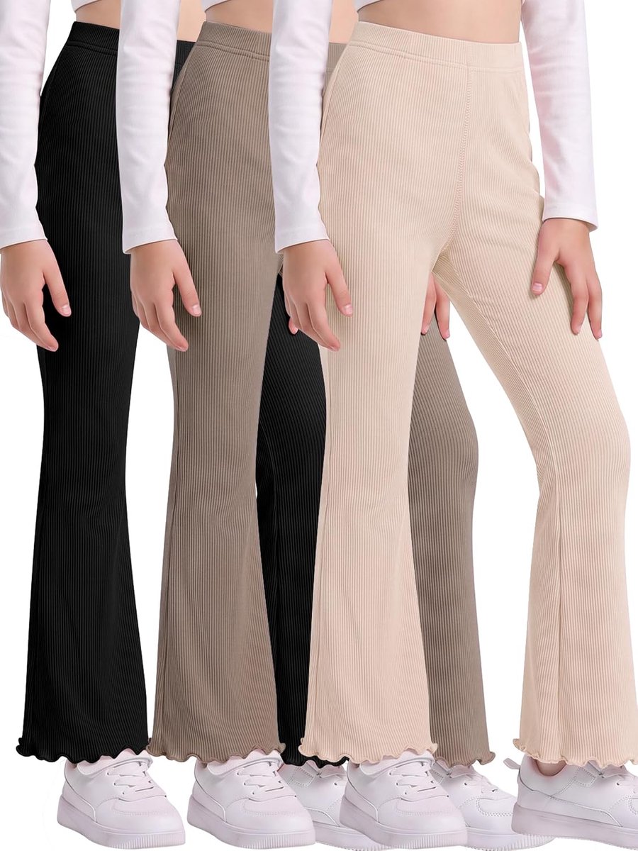Uitlopende legging katoen volledige lengte bootcut broek 3-12