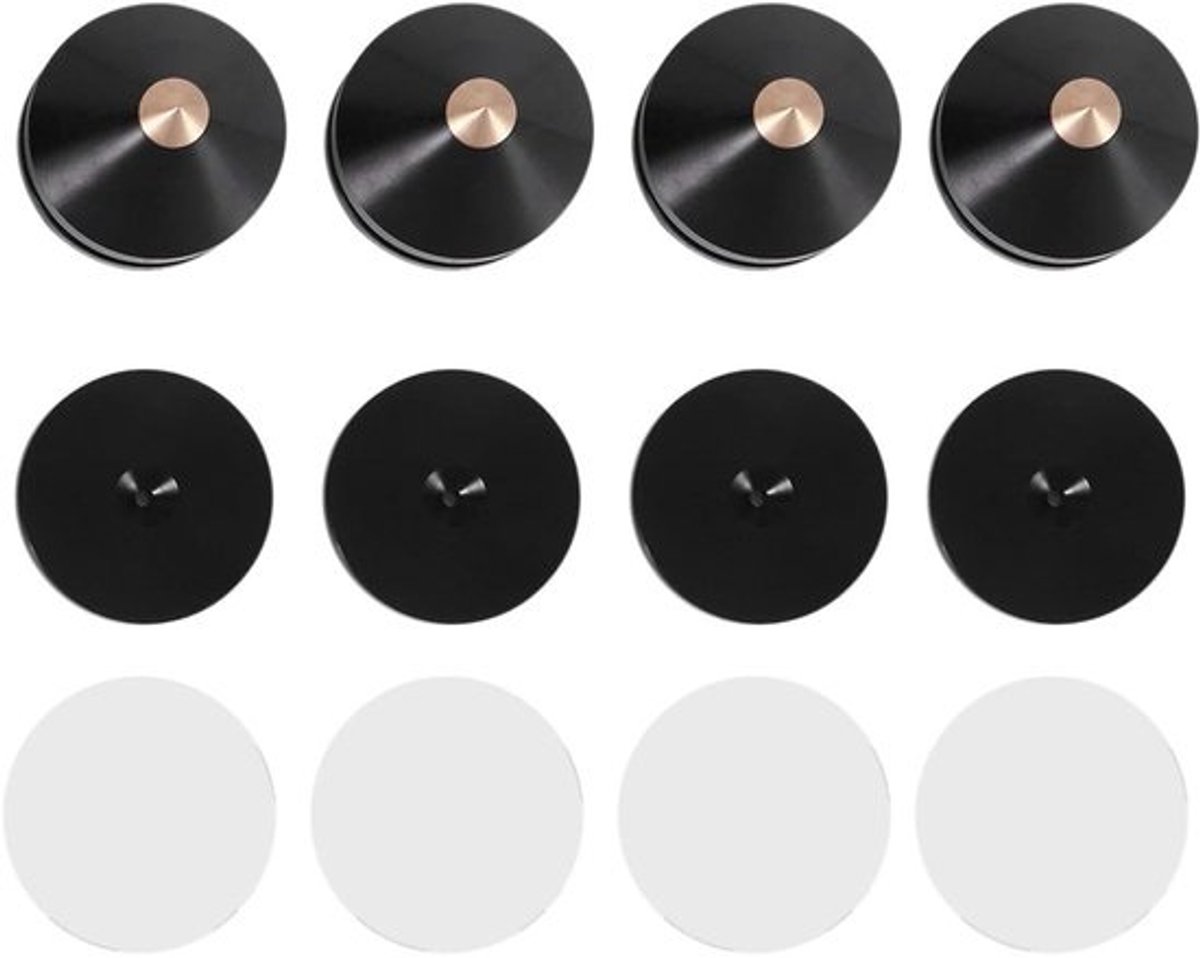Luidspreker Spikes - Audio Voetjes - Geluid Verbeteren - Vibratie Demping - 4 cm Hoog - Zwart