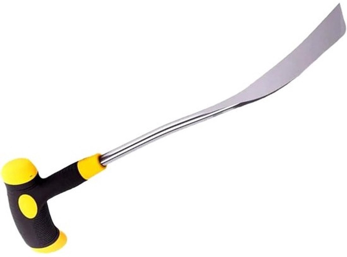 Onkruidsteker metaal - Tuinschep handgereedschap - Effectief onkruid wieden - Ergonomische grip - 36 cm lengte - Zilverkleurig
