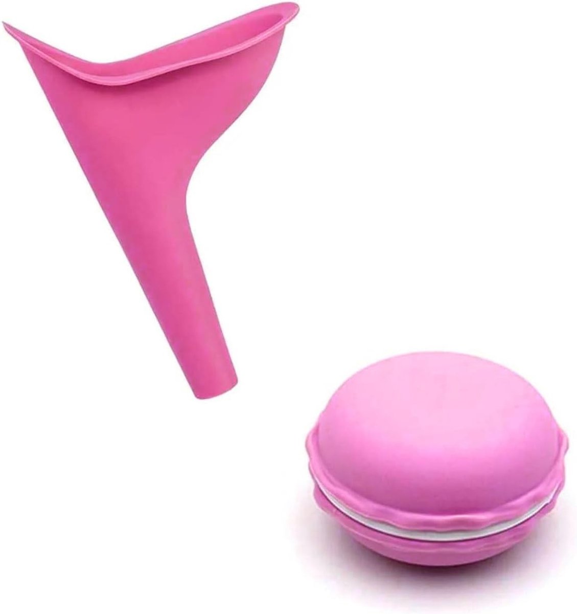 Plastuit vrouwen - Roze - Opvouwbaar - Siliconen Urinoir met Opbergdoos - Voor Dames en Reizen