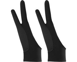 Tekenhandschoen voor grafisch tablet, 2 stuks, antislip en krasbestendig, compatibel met touchscreens (grafisch ontwerper, digitaal schilderen)