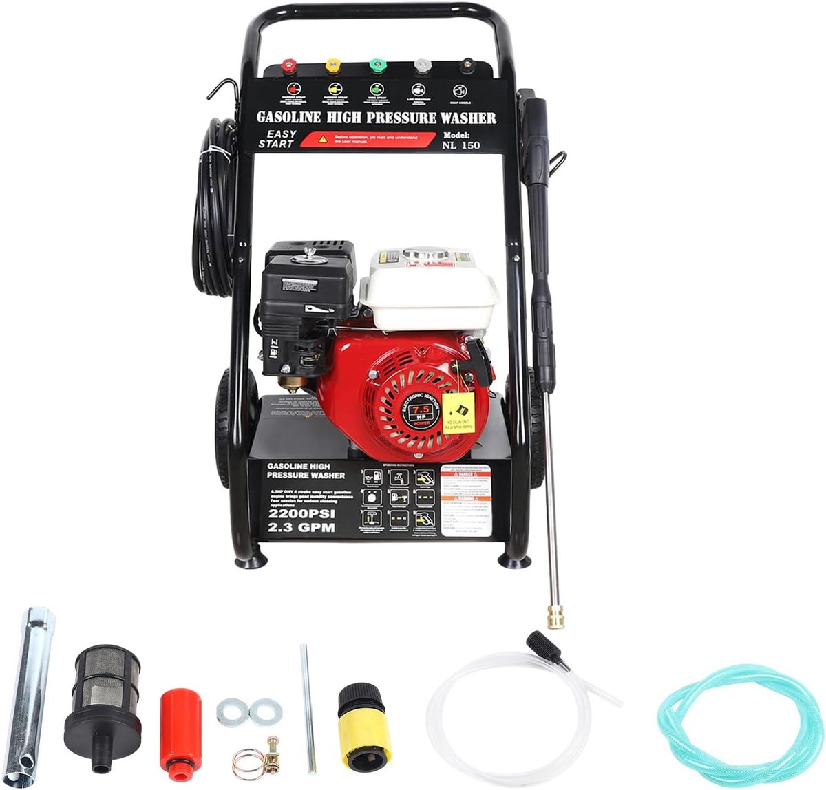 benzine hogedrukreiniger benzinemotor stoomstraler reinigingsmachine werkdruk auto terrasreiniger power apparatuur terrasreiniger hogedrukpistool eencilinder viertaktmotor 7,5Hp
