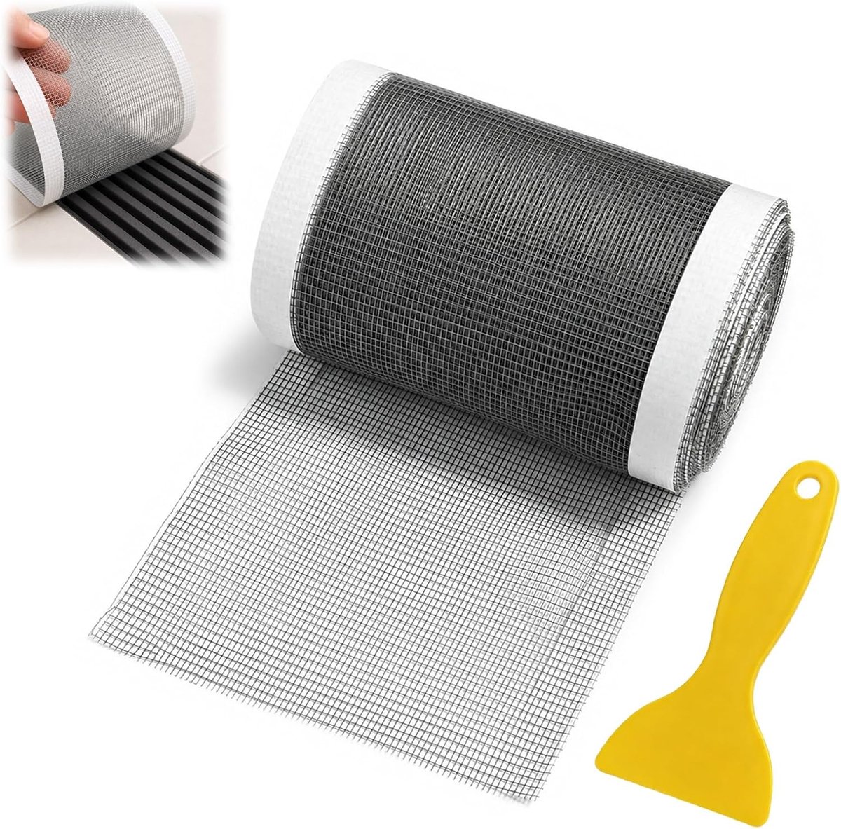 Haarfilter douche 10 cm x 10 m - polyester - waterdicht - voorkomt verstopping - ShopVlot