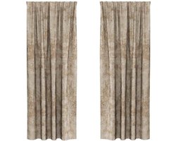 vidaXL - Velvet - Gordijnen - 2 - st - champagne - 225 - x - 140 - cm - Fluweel