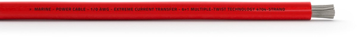 Hertz Marine vertinde voedingskabel, Rood, 1AWG/53,5mm2, 15mtr