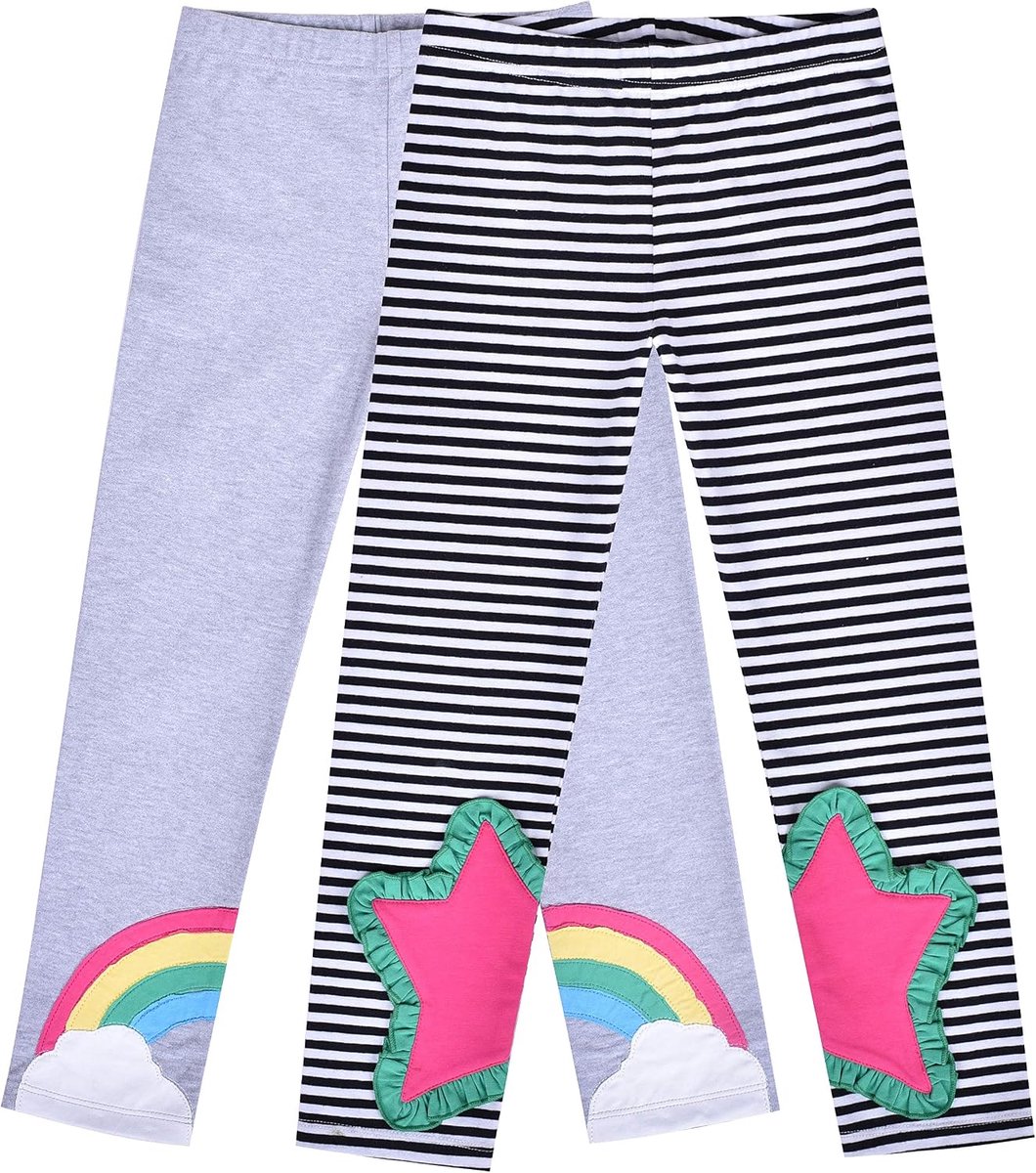 Broek verpakking van 3 stuks Katoen Leggings Kant Rekbaar Kinderen Kleuter 2-7 jaar