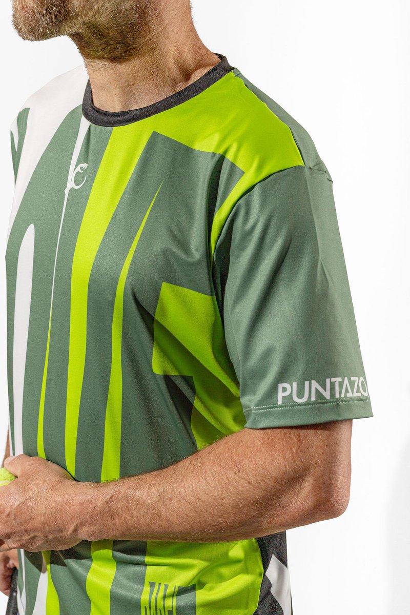 PUNTAZO Padel T-shirt Heren Sportshirt Large groen Korte mouw