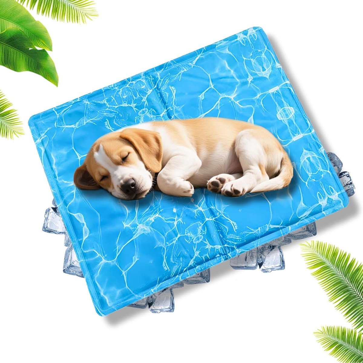 Koelmat voor honden, katten, koeldeken, 65 x 50 cm, koelmat voor honden en katten, niet-giftige gel voor kleine huisdieren, waterdichte hondenkoelmat, zelfkoelend koelkussen voor katten