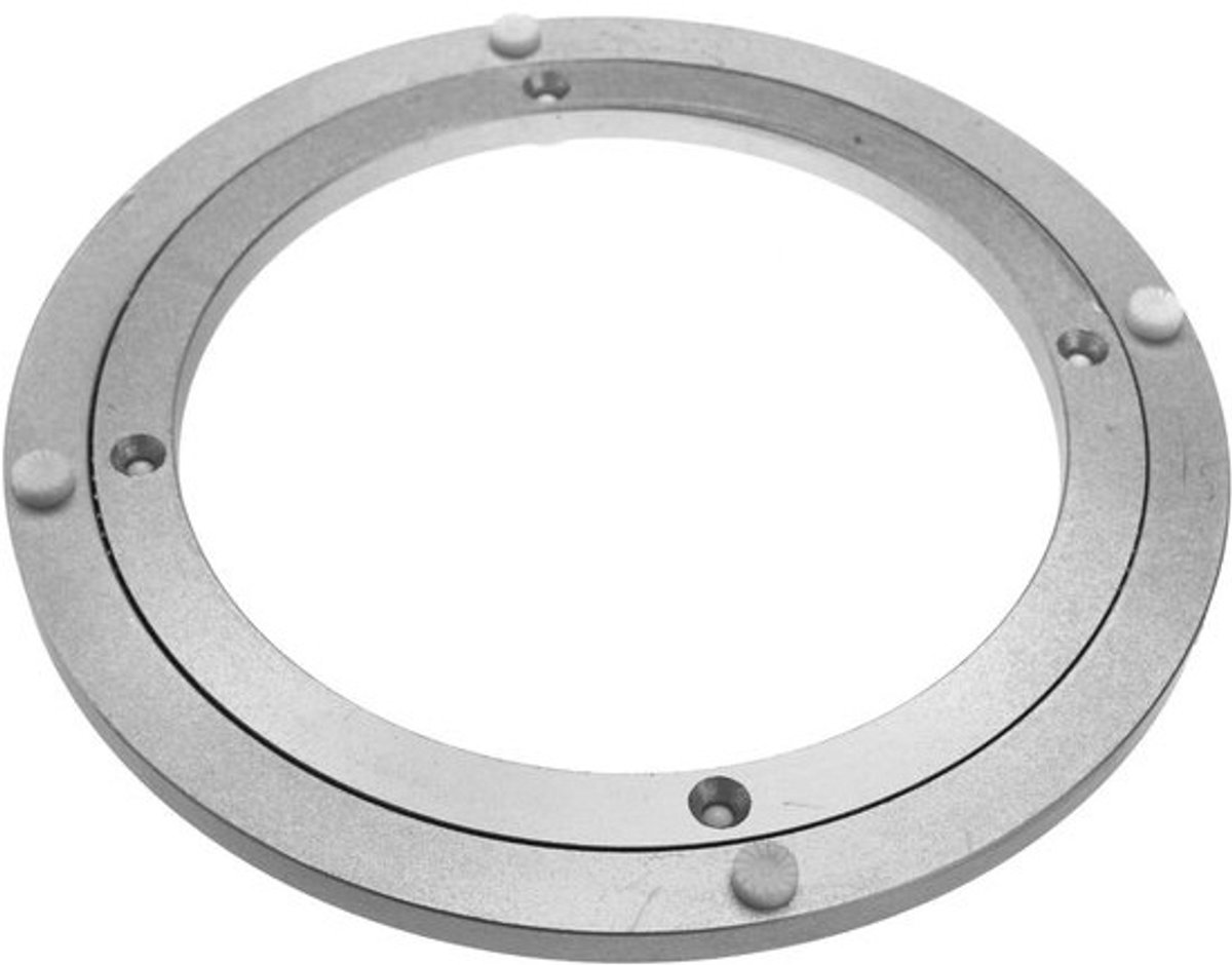 Roterende Draaitafel - Draaiplateau Lager - Stabiele Ondersteuning - Massief Aluminium - 8 Inch - Zilver