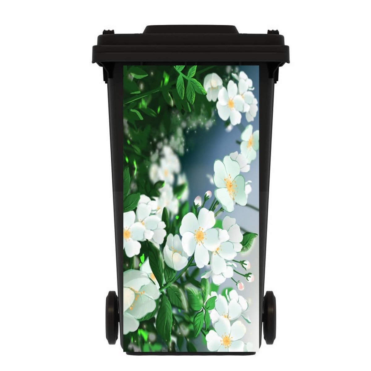 Wheelie Vuilnisstickers, zelfklevend, afneembaar, voor tuin, buiten, 31-37 x 70 x 82 cm