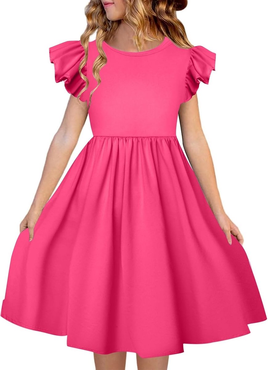 Meisjesjurk, chique, prinses, ceremonie, bruiloft, bloemen, mouwloos, kinderkleding, katoen, zomer, mode, verjaardag, casual, ademend, luchtige stof, A36