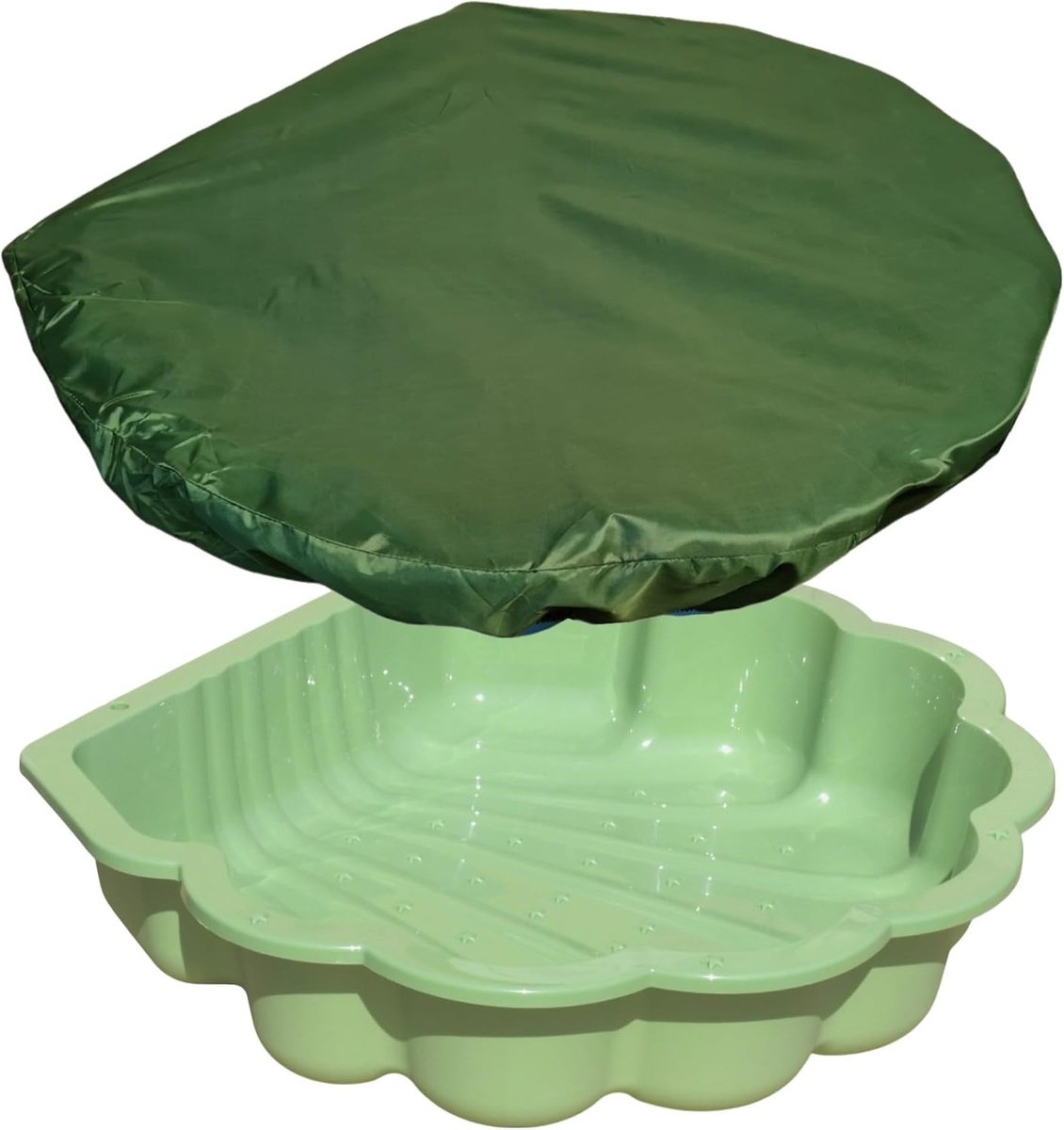 Zandschelp met afdekking selectie (appelgroen incl. afdekzeil)