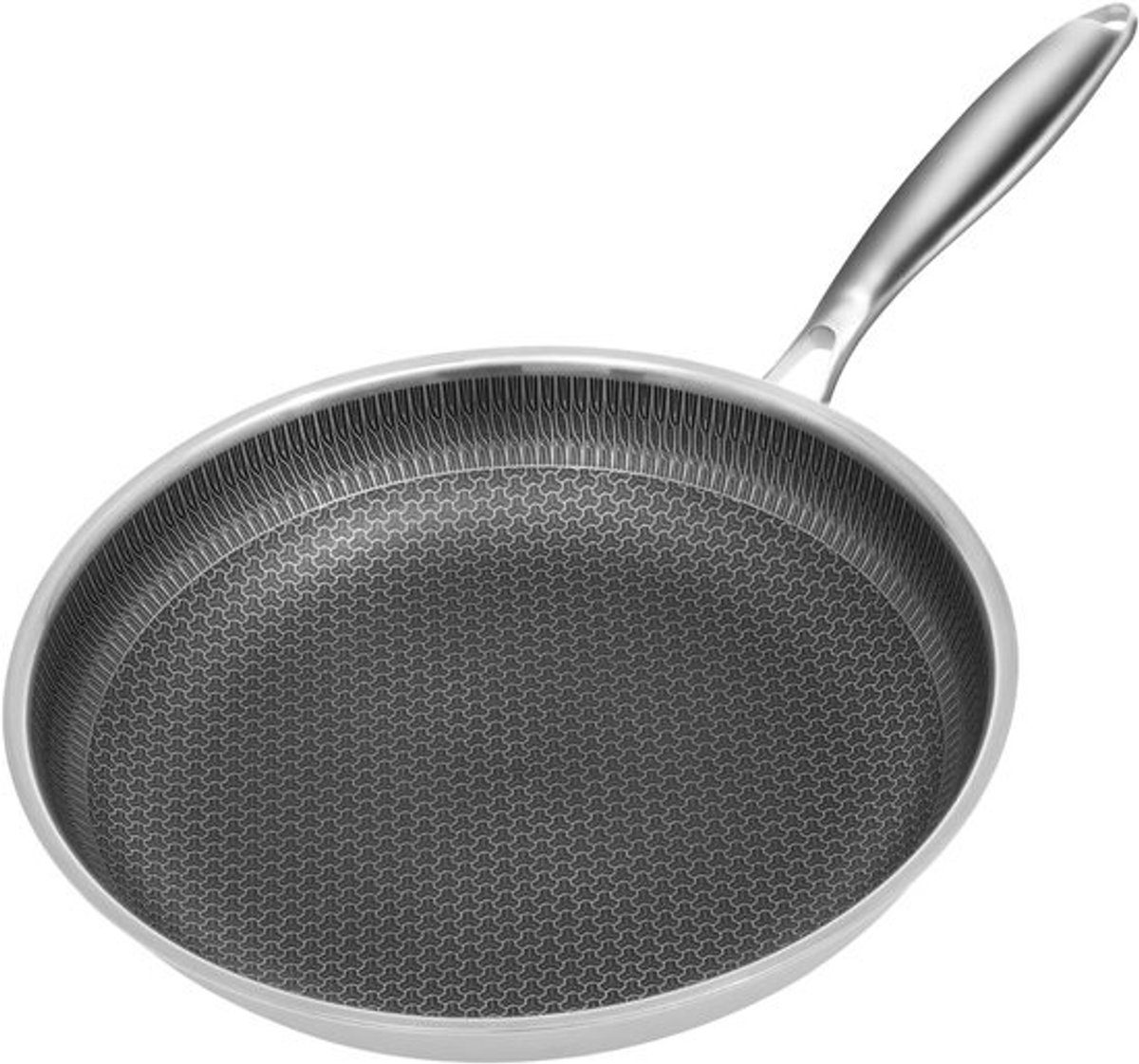 Roestvrijstalen Wok - Koekenpan - Roerbakken - Universeel Fornuis Geschikt - 28cm Diameter