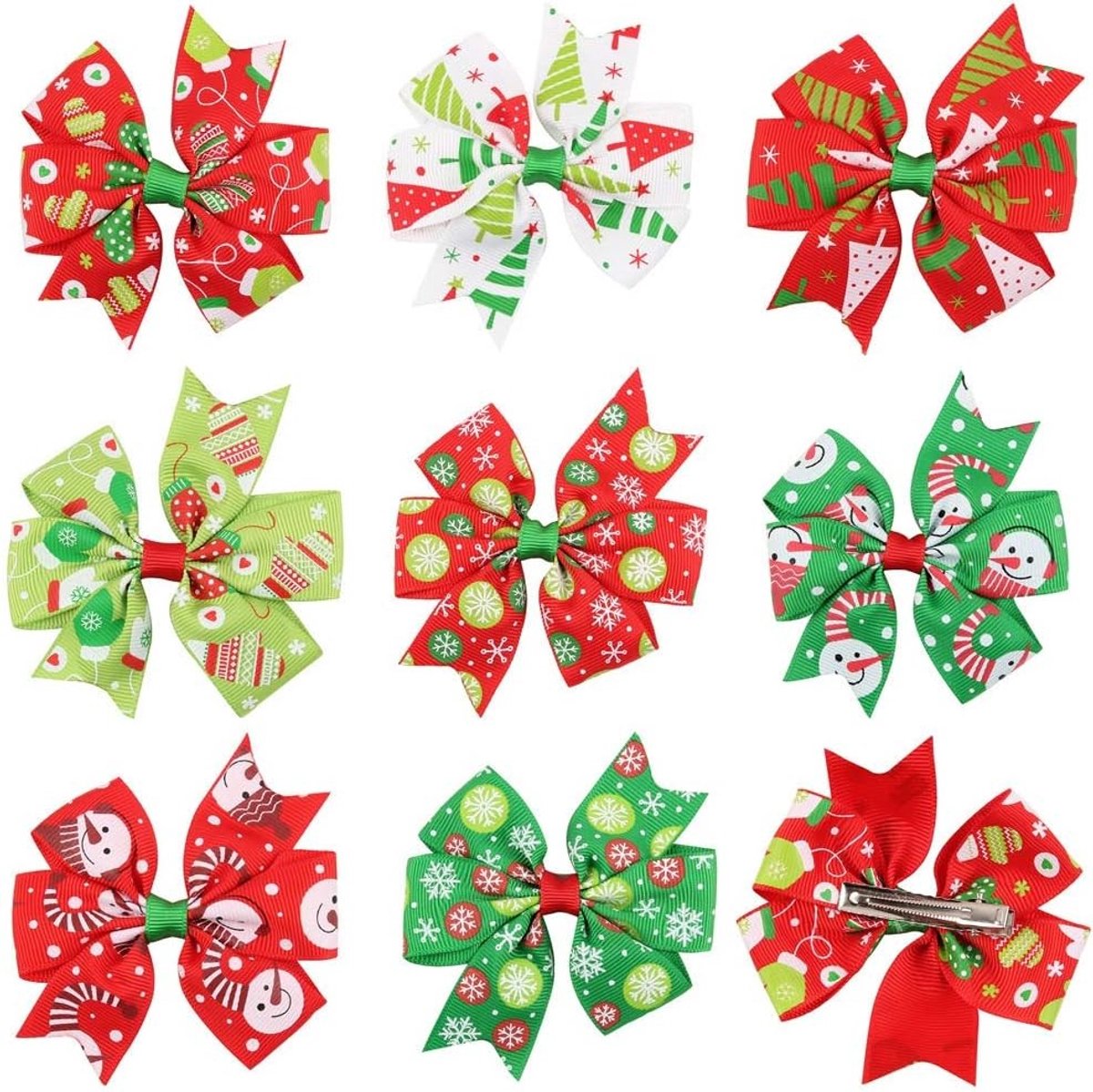 Set van 8 kerstcadeaus met haarspelden voor kinderen en jonge meisjes, perfect voor de feestdagen en als verrassing