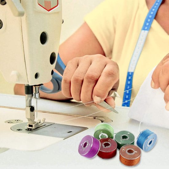 36 stuks, verschillende kleuren, voorgerolde blikjesset voor Brother Singer Janome Babylock naaimachine met opbergdoos — afbeelding 5