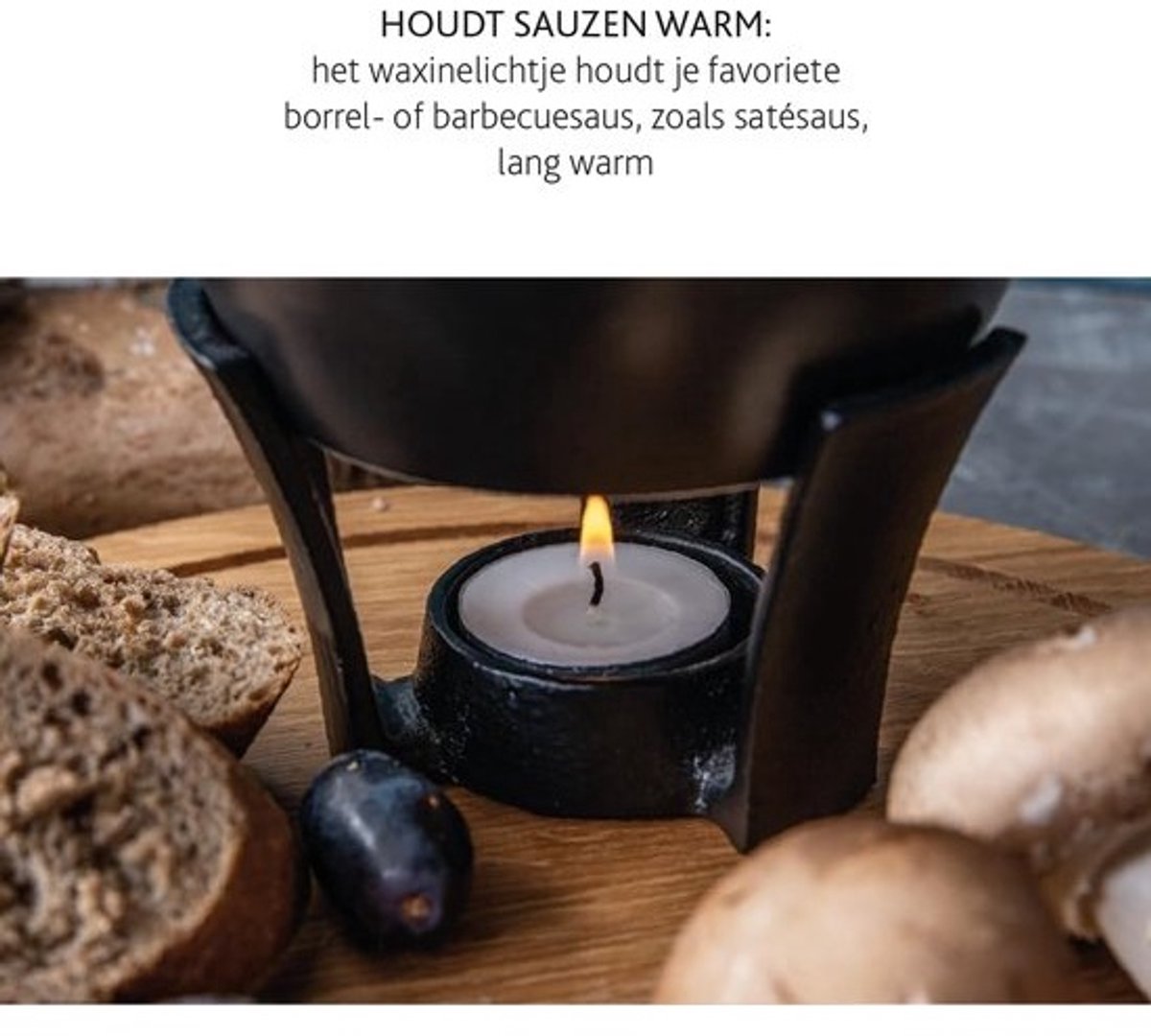 Fondue Set Mini voor Kaas en Sauzen - 300ml - Afwasmachinebestendige Fondue Pot — cadeau in Kookcadeaus - foto 3