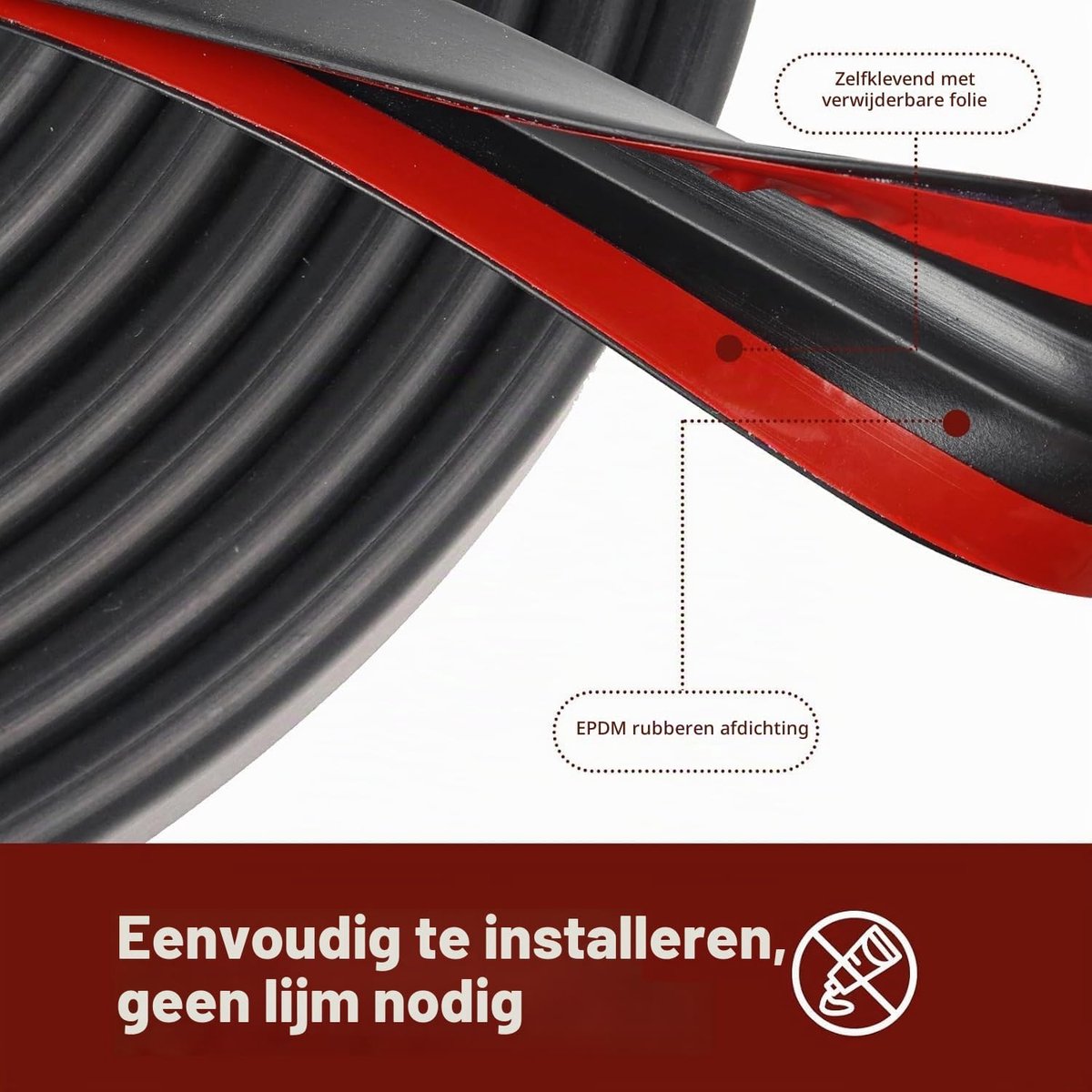 Profiel randbeschermingsprofiel van EPDM, rubberen afdichting, randbescherming, U-vorm, rubber, randbescherming voor platen, autodeuren, luiken, tafelhoeken, 3 mm x 3 m (b x l)