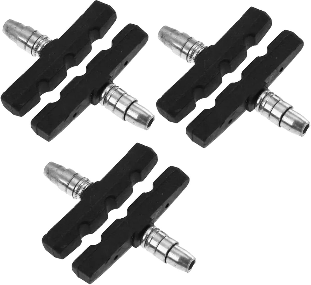 6 paar V type fietsremblokken, met moer PatinBrake Pads voor fiets, remkussen, MTB, stil, voor mountainbikes, mountainbikes en andere soorten fietsen