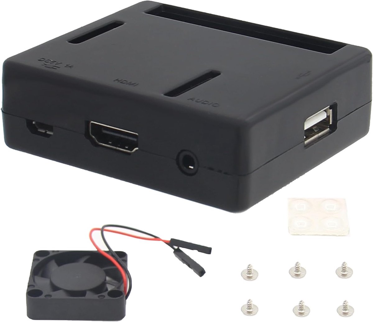 ABS behuizing met ventilator voor Raspberry Pi 3 A+