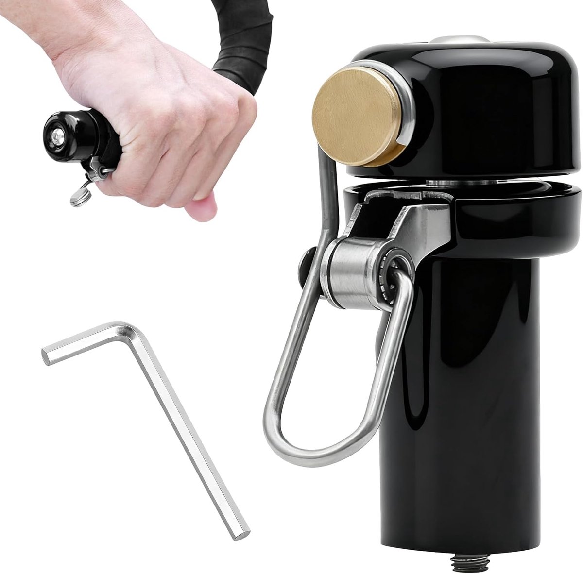 Rennrad Klingel Lenkerstopfen Mini Fietsring klarer Lader Klang Mountainbike Rennrad Hupe Fietsgreep Klingelring Geschikt voor 22,2 mm Lenker