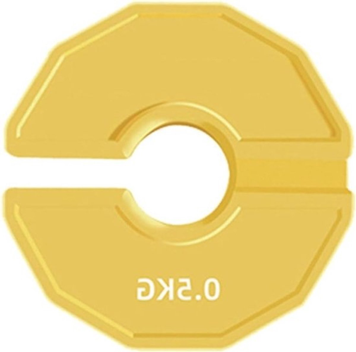 Gewichtsplaten Set - Kleine gewichten - Kracht opbouwen - Progressieve overload - 0.5 kg per stuk - Geel