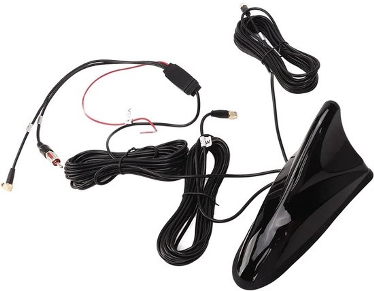 Haaienvin Antenne - Dakantenne Radio GPS - Verbeter Signaal Auto - Geïntegreerd 4-in-1 Design