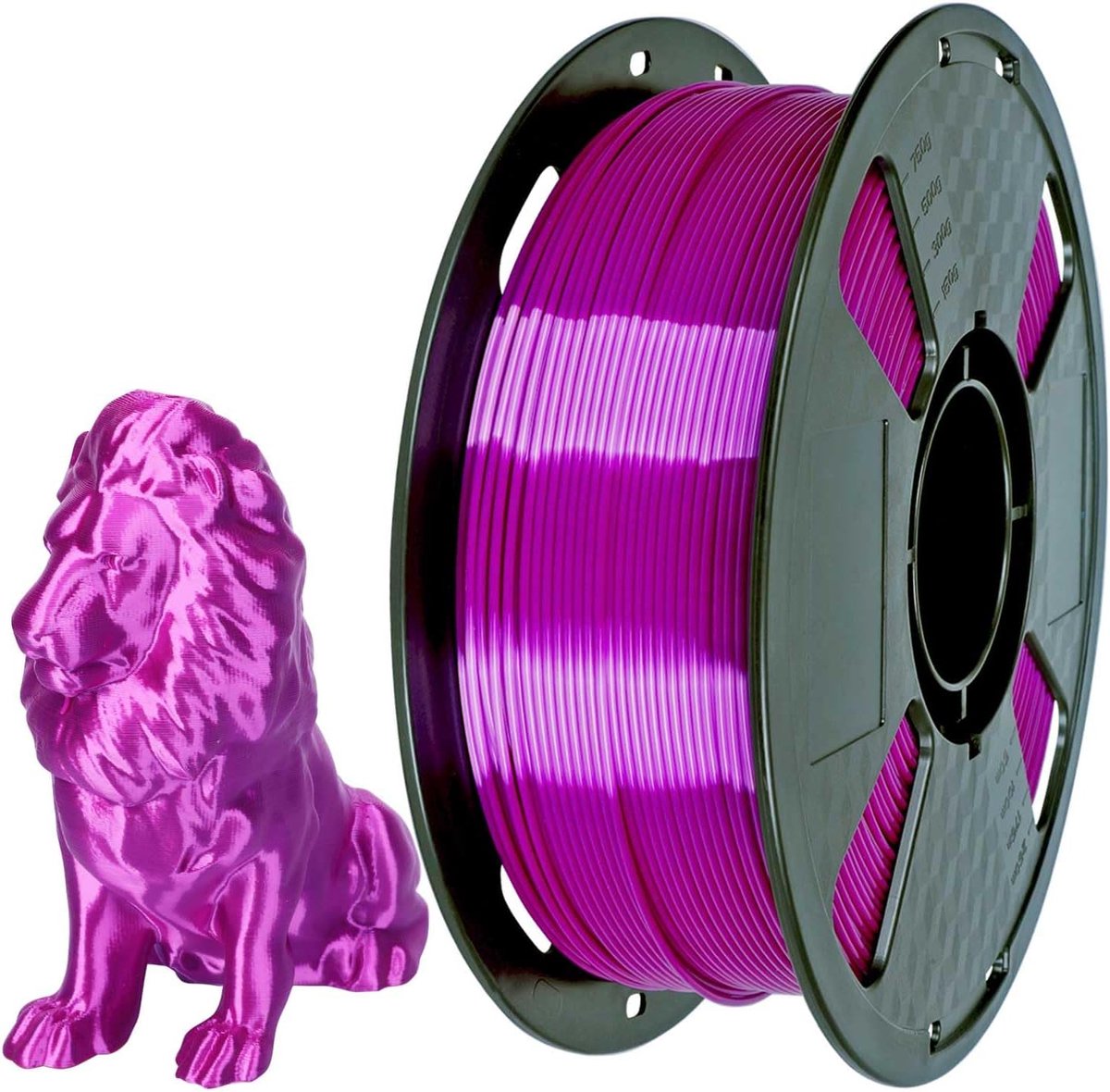 Zijde Paars Rose 1.75mm 1KG 3D Print Filament Glanzende Metallic PLA Rose Kleur FDM 3D Printer Materiaal