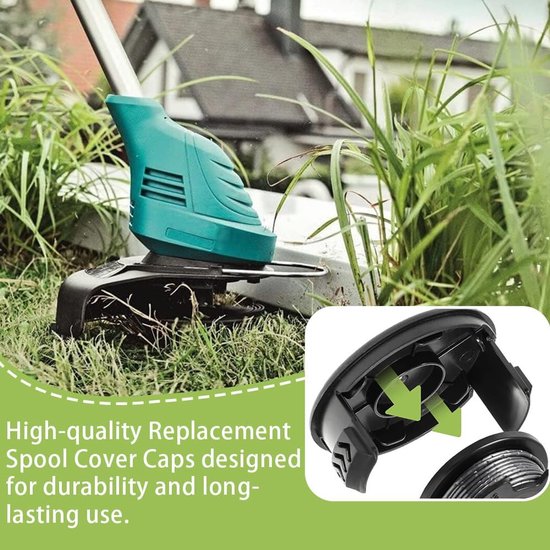 Compatibel met Bosch Art 23 SL 26 SL, 4 stuks spoeldeksel (zwarte reservespoel voor grastrimmer — afbeelding 3