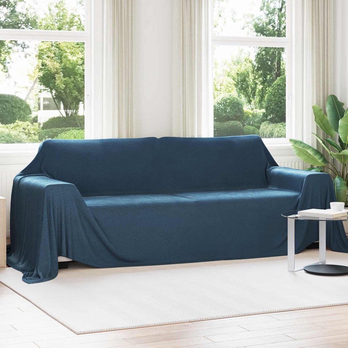 Spreien marineblauw 350 x 270 cm