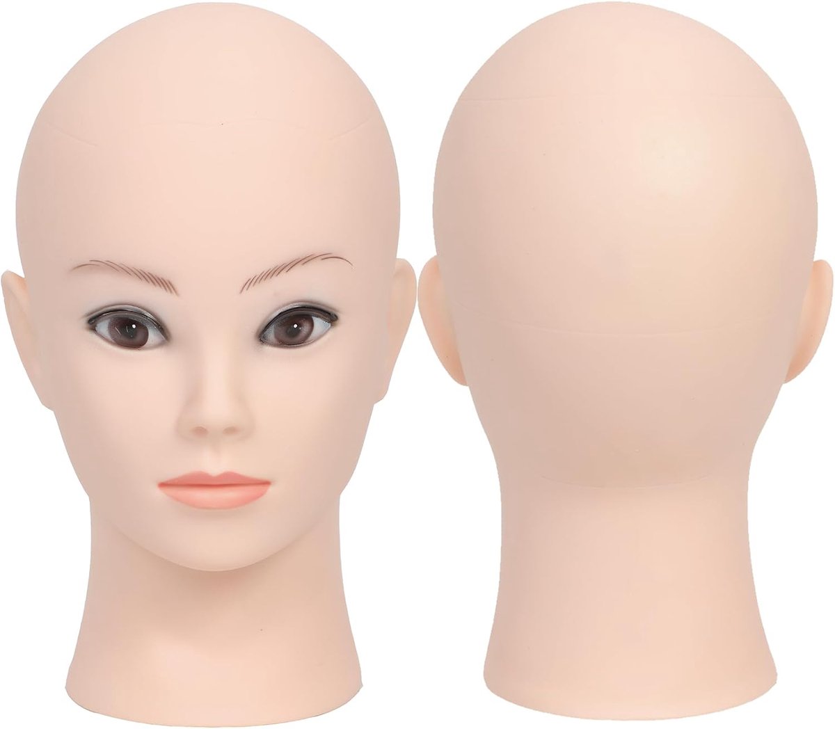Cosmetologie Kale Mannequin Mannequin Hoofd voor Pruiken Maken Display Pruik Hoed en Bril Display met Klem