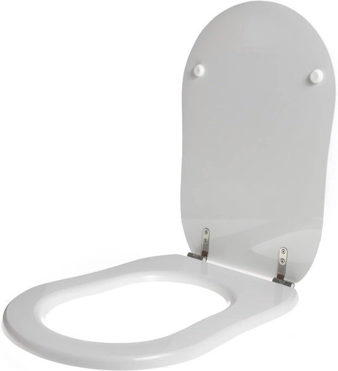 Toiletzitting - WC Deksel - Badkamer Vernieuwen - Polyester Coating - 480x350mm - Wit