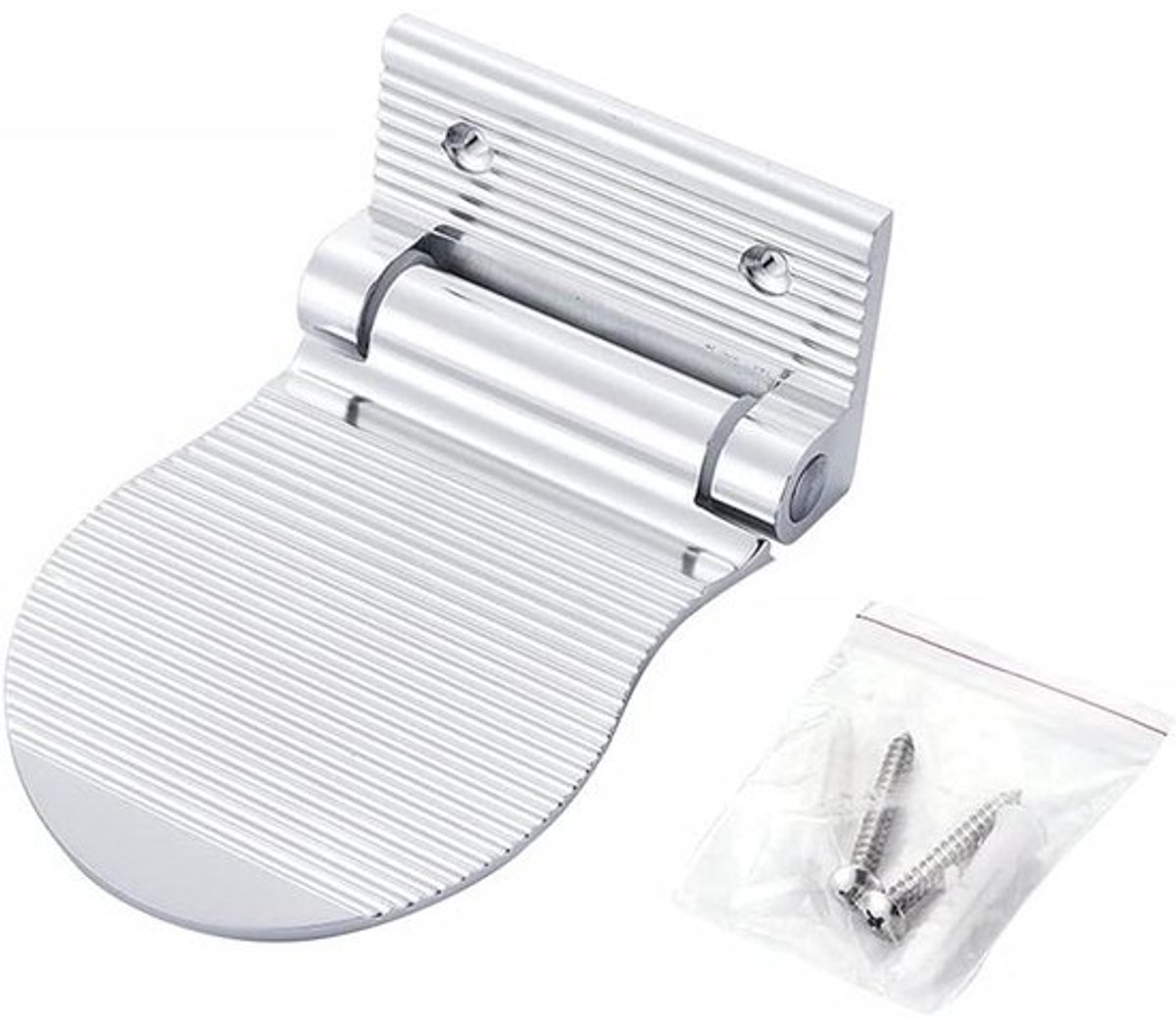 Douche Voetsteun - Scheer Pedaal - Veilig Douchen - Opvouwbaar Aluminium - 15 x 10.5 x 6 cm - Zilver