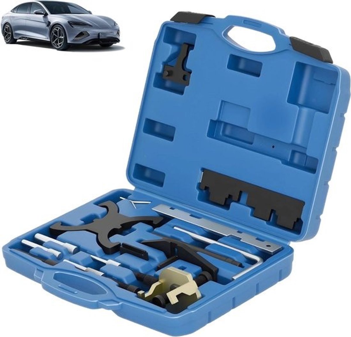 Motorafstelset - Nokkenas Timing Set - Motor Reparatie - Precisie Uitlijning - 31 x 27 x 7 cm - Zilver