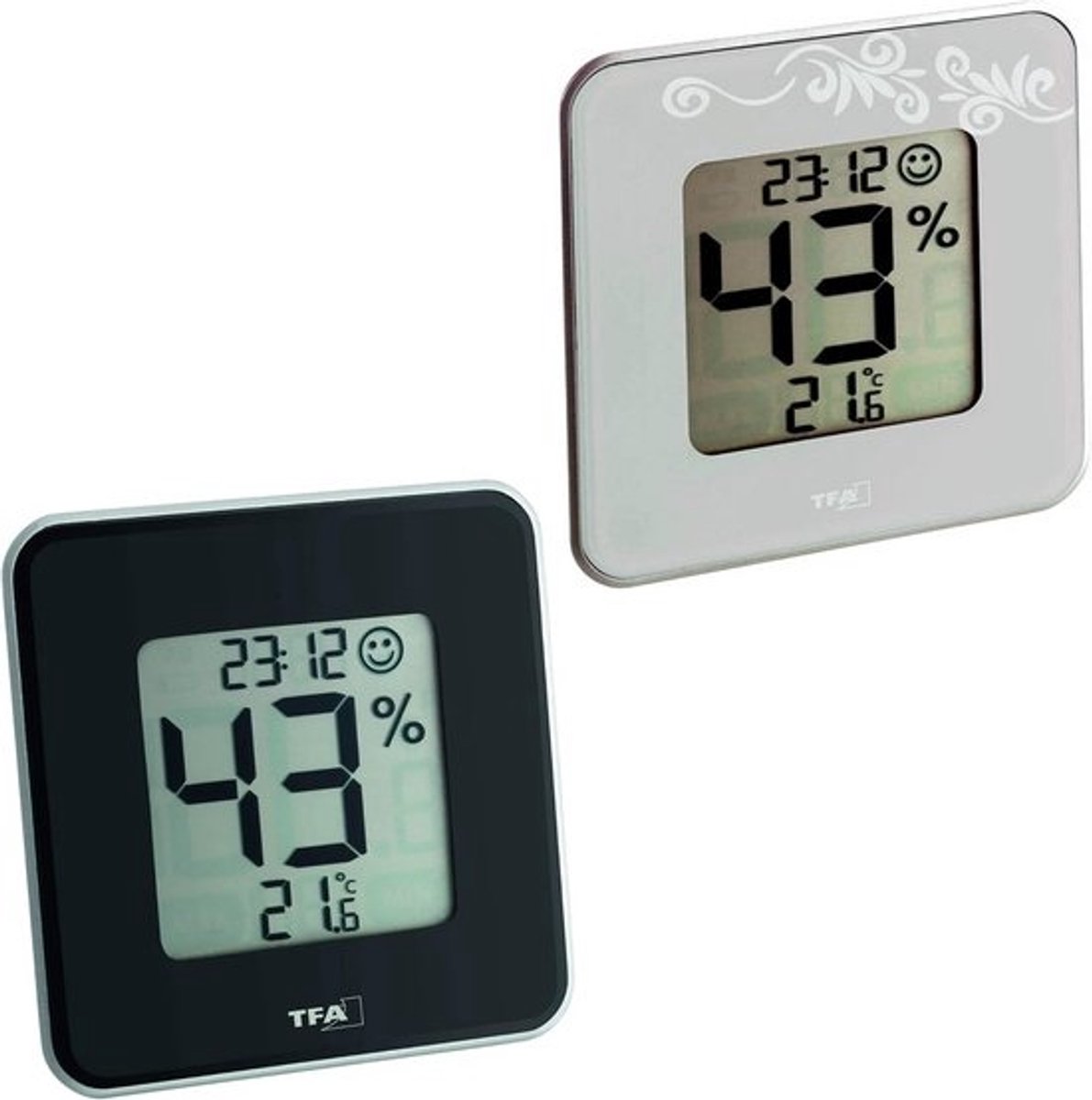 Digitale Thermo-Hygrometer voor Binnenklimaat met Comfortindicator en Klok