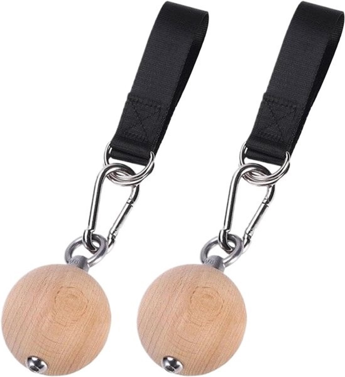 Fitness Grip Ballen - Onderarm Trainer - Kracht Training - Antislip Hout Ontwerp - 2 Stuks - N.v.t.