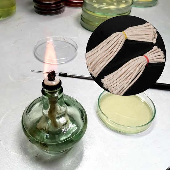 40 Stuks 0.5 cm Diameter Olielamp Lontjes - Vervangende Katoenen Lontjes voor Kerosine Lampen en Kaarsen, Ideaal voor Verlichting en Decoratie — afbeelding 2