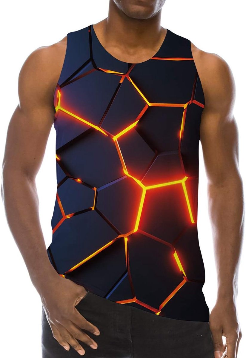 Heren Tank Top 3D Spiershirts Mens Vest Zomer Cool T-shirt S-XXL