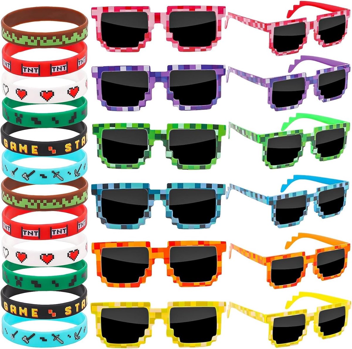 Brillen cadeautjes 12 siliconen armbanden