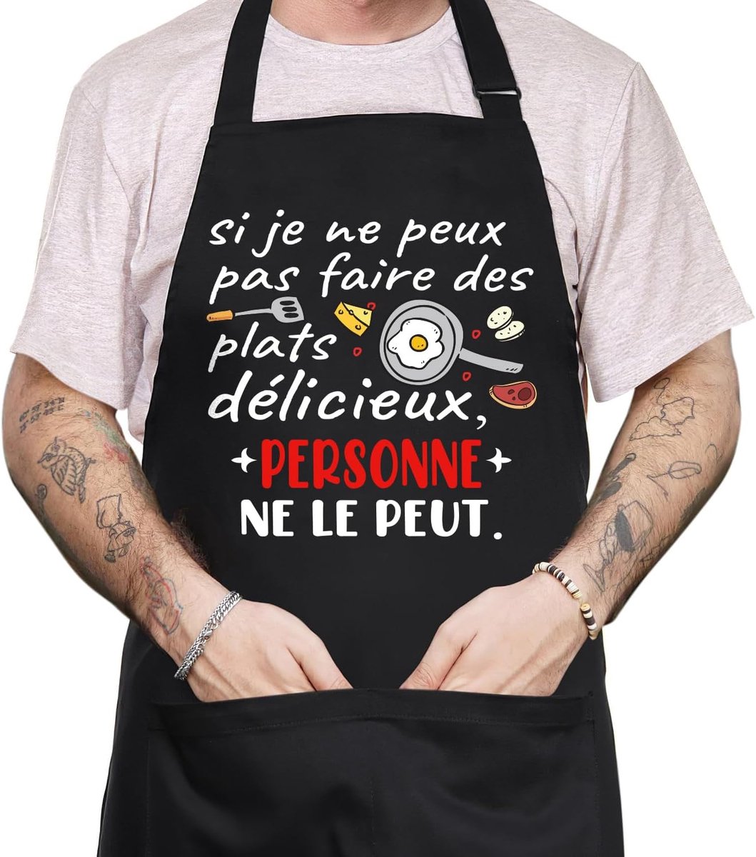 Keukenschort voor heren, personaliseerbaar, zwart, verstelbaar, gepersonaliseerd schort, grappig, grappig, BBQ, professioneel keukenschort, katoen, cadeau voor Vaderdag, Valentijnsdag, Kerstmis,