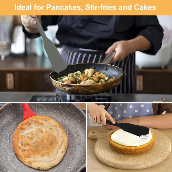 Spatels van siliconen, voor pannenkoeken, omelet, biefstuk — afbeelding 5