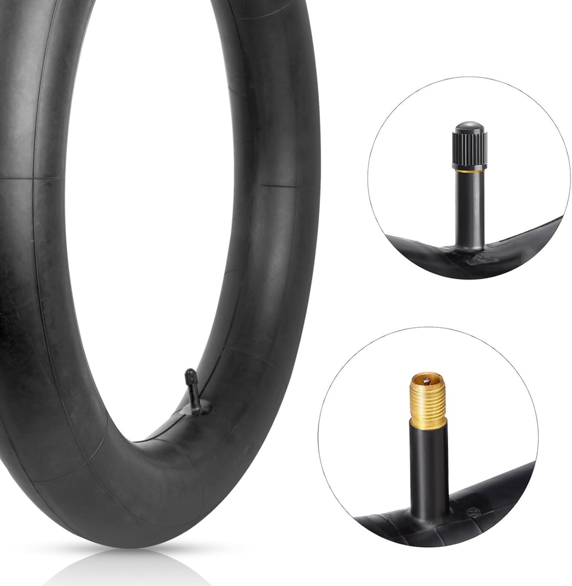 16 x 1,75-2,125 binnenband voor kinderfiets, 16 inch fietsband met recht ventiel, slang kinderwagen/fietsaanhanger, 16 x 1,75 fietsbinnenband + 2 montagehendels + 2 verlichte ventieldoppen