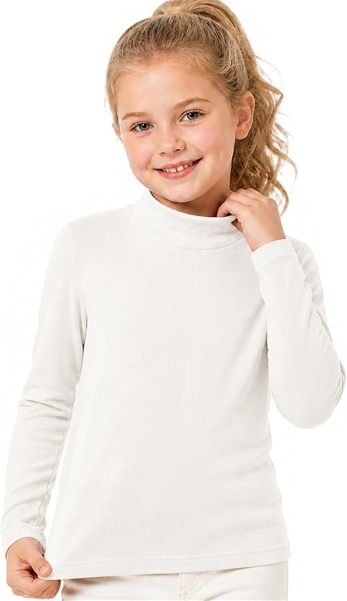 Thermoshirt Kinderen Thermoundergoed met Halve Col, Gr.110-158